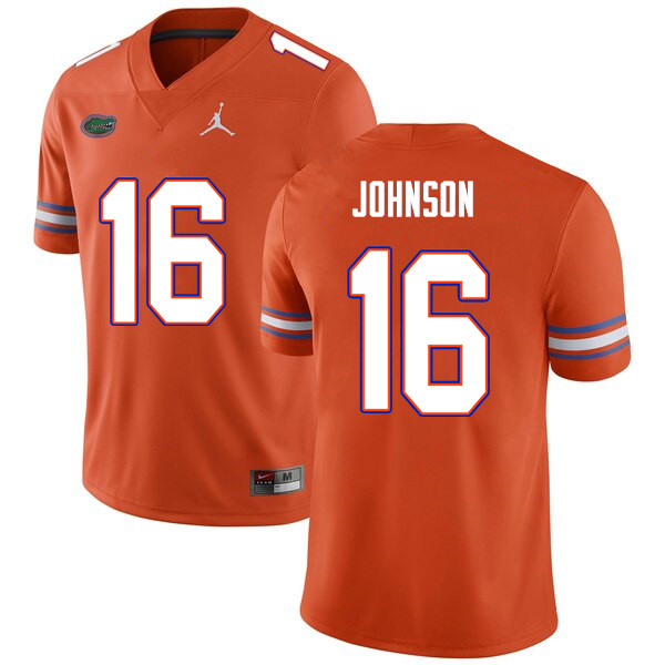 Men #16 Tre'Vez Johnson Florida Gators College Football Jerseys Sale-Orange